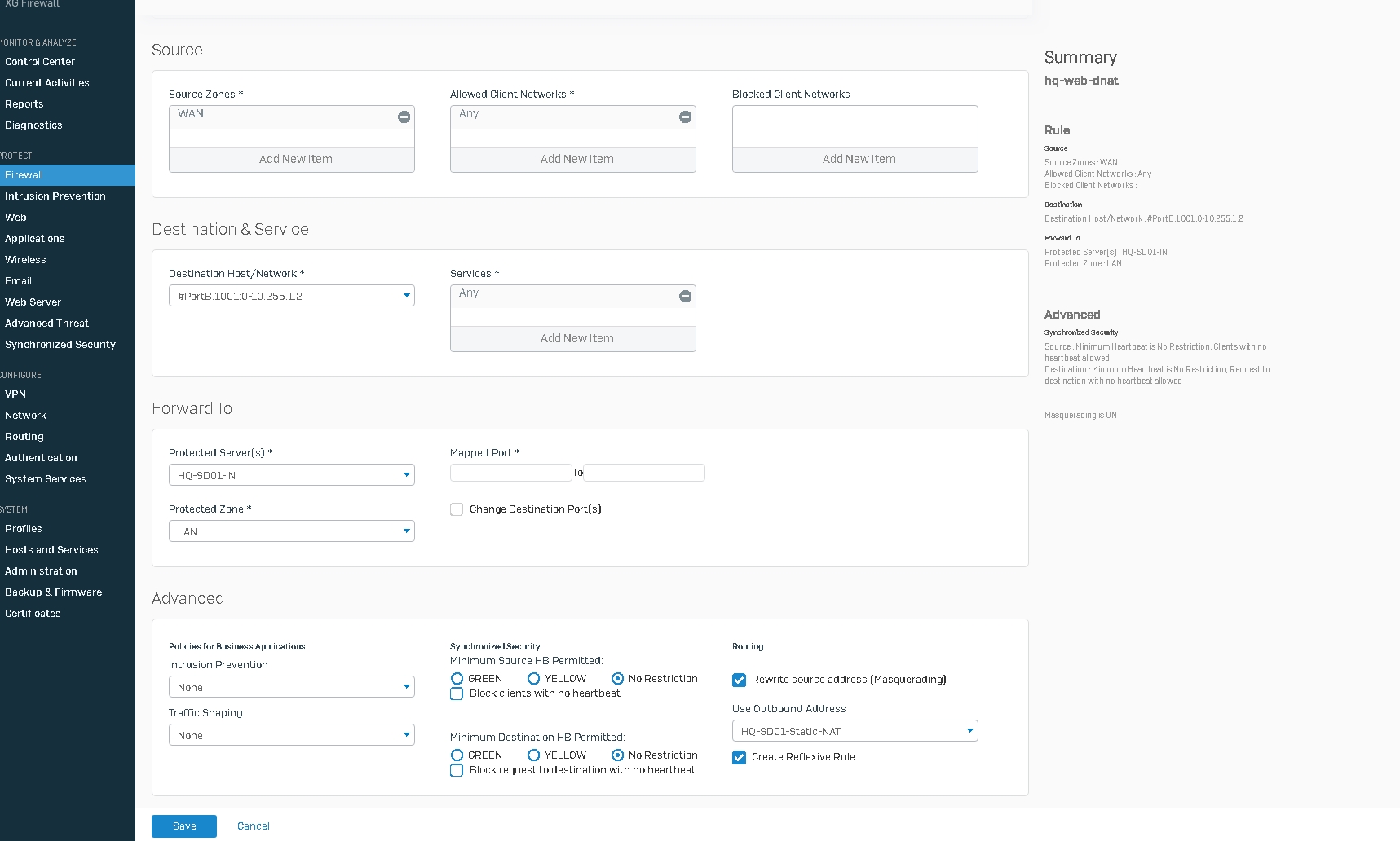 Sophos Xg Vmware