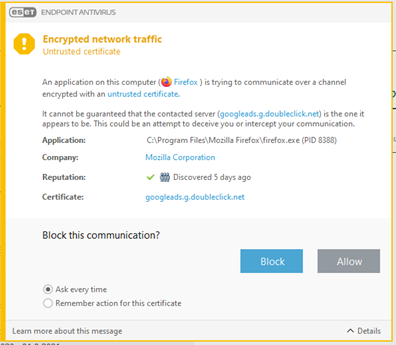 Xg Decrypt Traffic And Eset Antivirus Discussions Sophos Xg Firewall Sophos Community