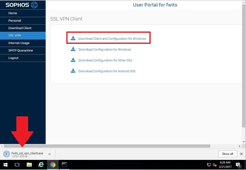 download sophos ssl vpn client windows 10