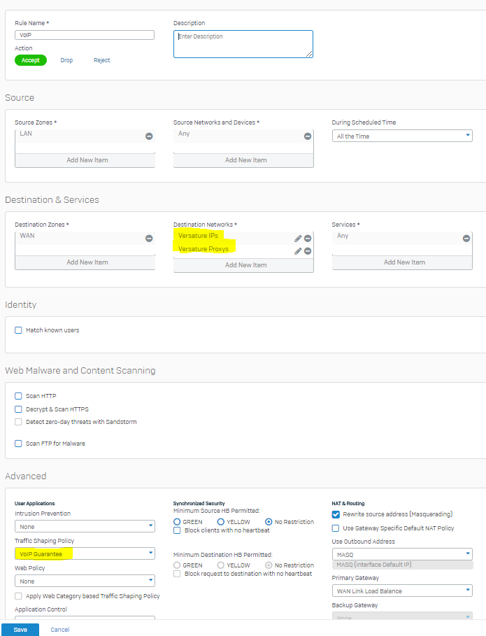 Traffic Shaping Policy For VoIP - Discussions - Sophos Firewall ...