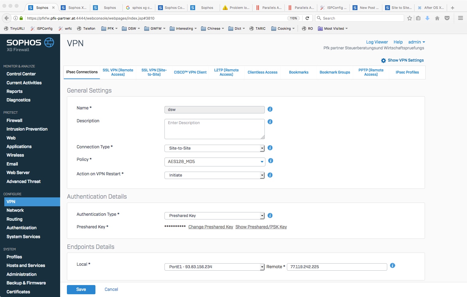 Ipsec Between 2 Xg - Discussions - Sophos Firewall - Sophos Community