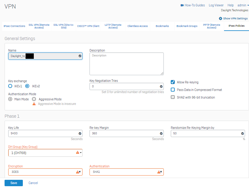 Why No Inbound Traffic On An Ipsec Site To Site Vpn Using Pre Shared Key Between Sophos To Sonicwall Discussions Xg Firewall Sophos Community