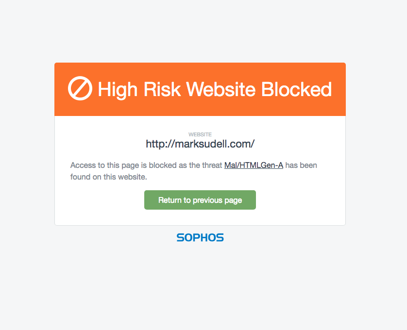 حل مشكله ضهور High Risk Website Blocked