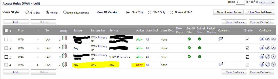 Firewall rules corrupted restarting in 5 seconds как отключить