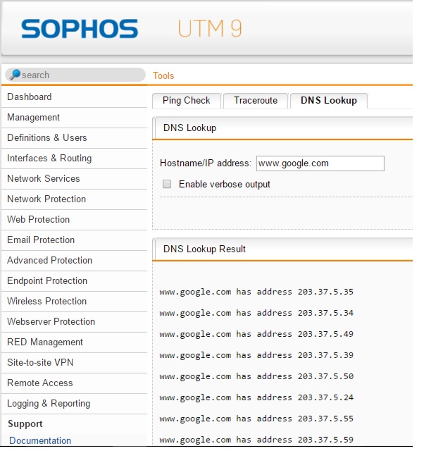 sophos home utm install only detects one network interface