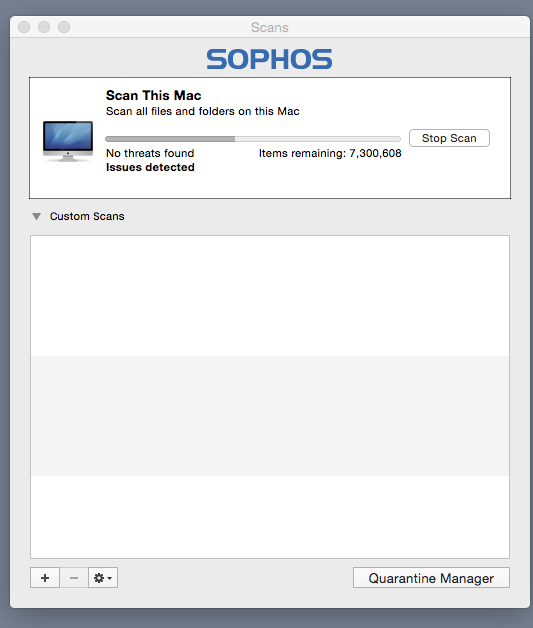 Sophos Antivirus For Mac Issues Found