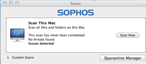 sophos antivirus mac problems