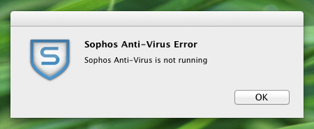 Sophos Antivirus Is Not Running