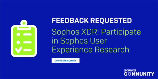 [Closed] Sophos XDR new feature study: January 2022
