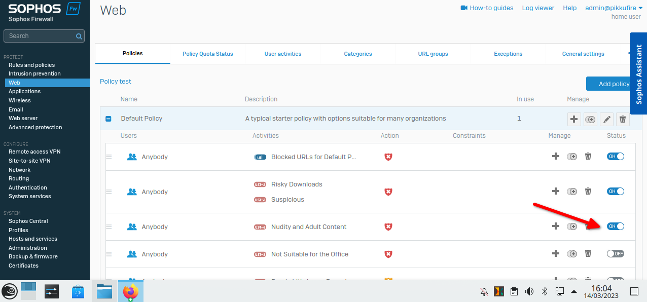 How To Setup Sophos Firewall "rule Policy" To Show The Sophos Site ...