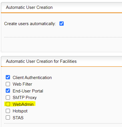 auto user creation