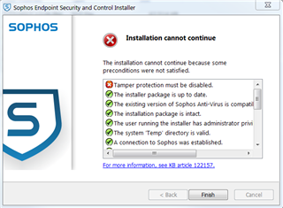 Unable To Reinstall Sophos On Endpoint Due To Tamper Protection ...