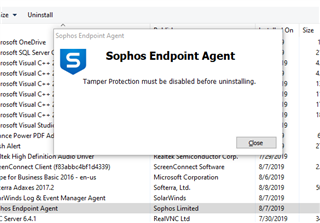 disable symantec endpoint protection without password