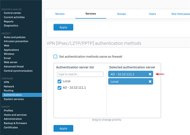 IPSec VPN setup with Active Directory - Discussions - Sophos Firewall ...