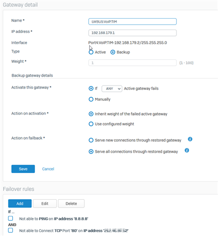 How restored connection can interact with SD-WAN and active connections ...