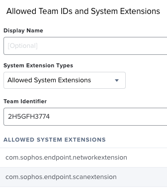 Jamf Pro System Extension configuration