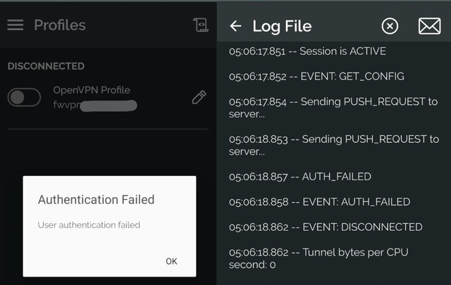 Mobile error and log